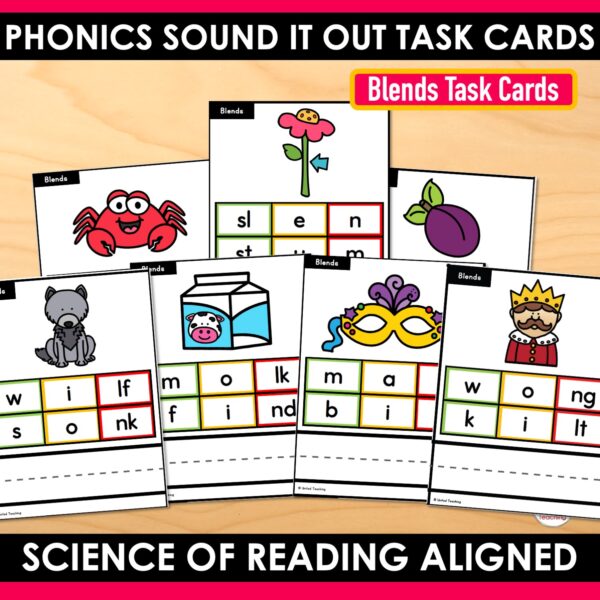 Sound It Out Phonics Task Cards Bundle - Image 10