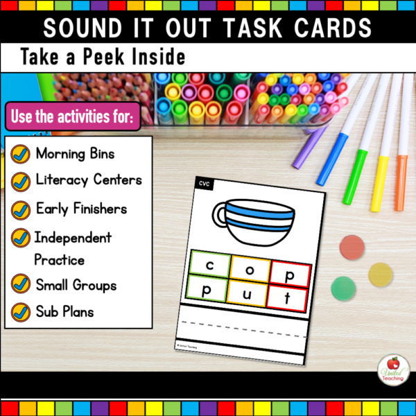 Sound It Out Task Cards Cover How to Use