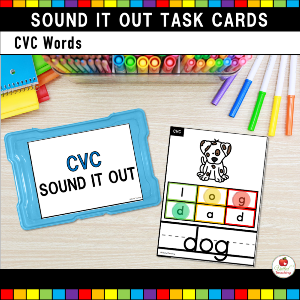 Sound It Out Task Cards Bundle CVC Words