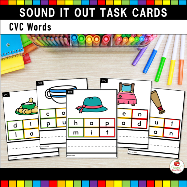 Sound It Out Task Cards Bundle CVC Words 2