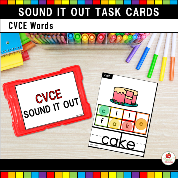 Sound It Out Task Cards Bundle CVCE Words