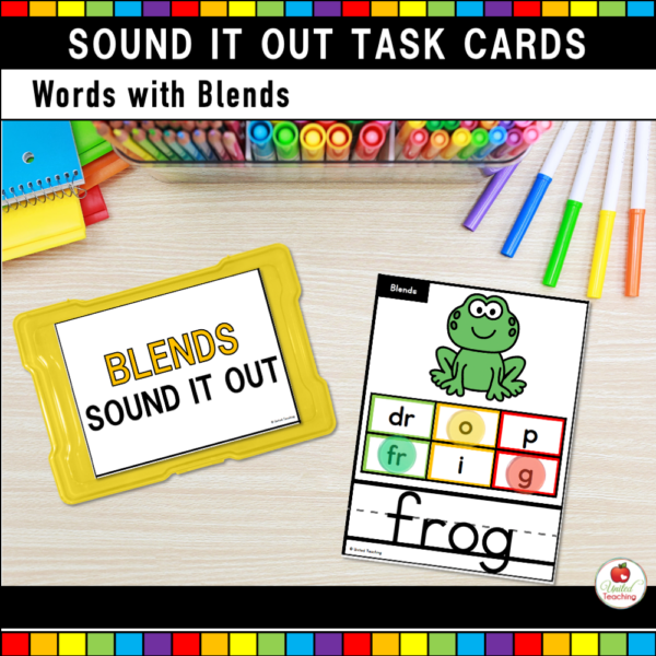 Sound It Out Task Cards Bundle Words with Blends