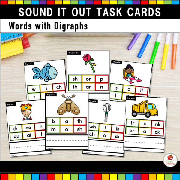 Sound It Out Task Cards Bundle Digraphs 2