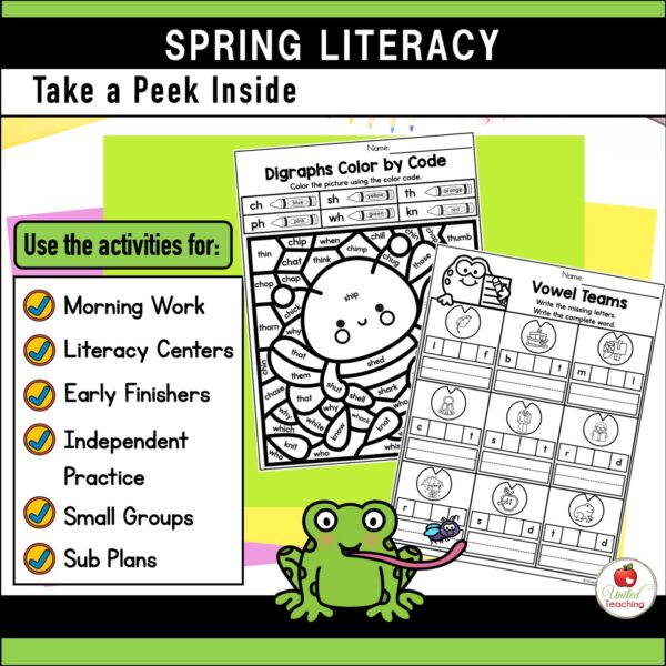 Spring Math and Literacy Activities 1st Grade Bundle - Image 15