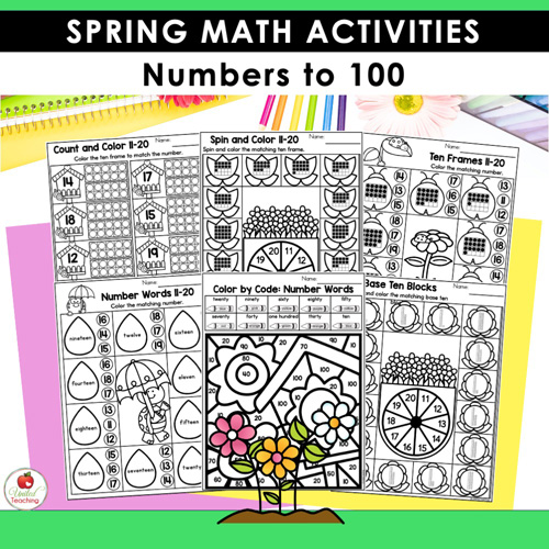 Spring Math and Literacy Worksheets 1st Grade Bundle - Image 6