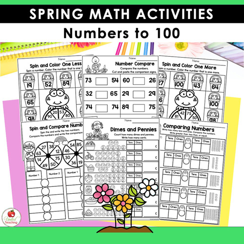 Spring Math and Literacy Worksheets 1st Grade Bundle - Image 8