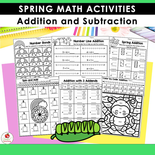 Spring Math and Literacy Worksheets 1st Grade Bundle - Image 9