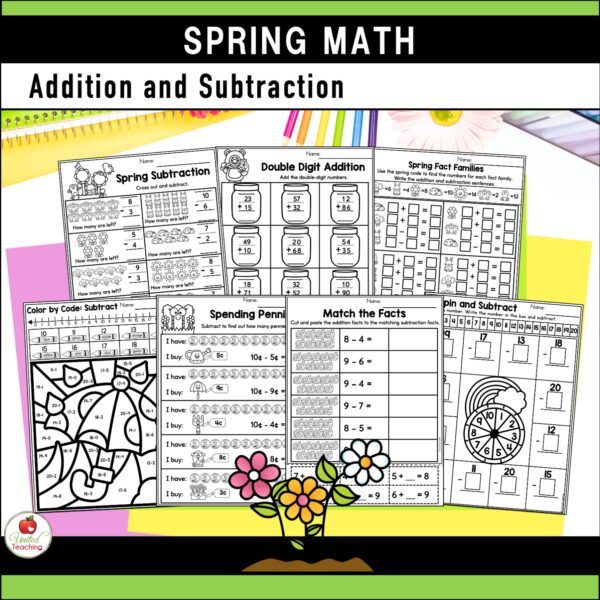Spring Math Activities 1st Grade Packet - Image 8