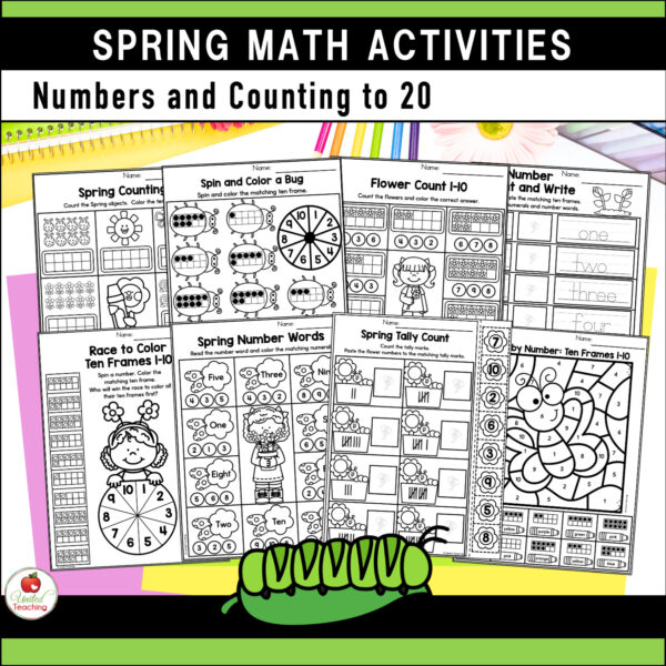 Spring Math and Literacy Kindergarten Activities Bundle - Image 5