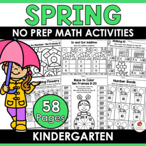 Spring Math Worksheets Kindergarten Packet