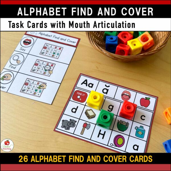Alphabet Find and Cover Task Cards Letter A