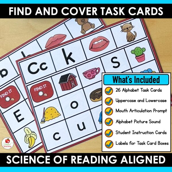 Alphabet Find and Cover Task Cards - Image 2