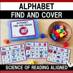 Alphabet Find and Cover Task Cards Cover