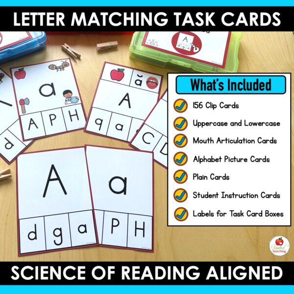 Letter Matching Alphabet Clip Cards - Image 2