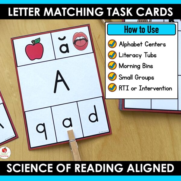 Letter Matching Alphabet Clip Cards - Image 3
