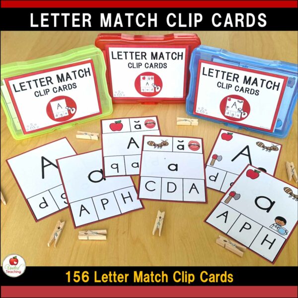 Alphabet Letter Matching Clip Cards Bundle