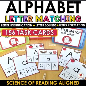 Letter Matching Alphabet Task Cards