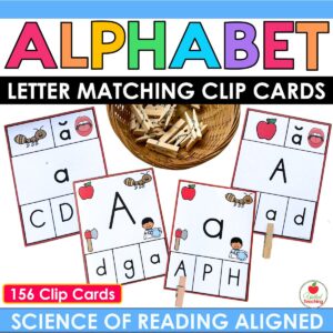 Alphabet Letter Matching Clip Cards