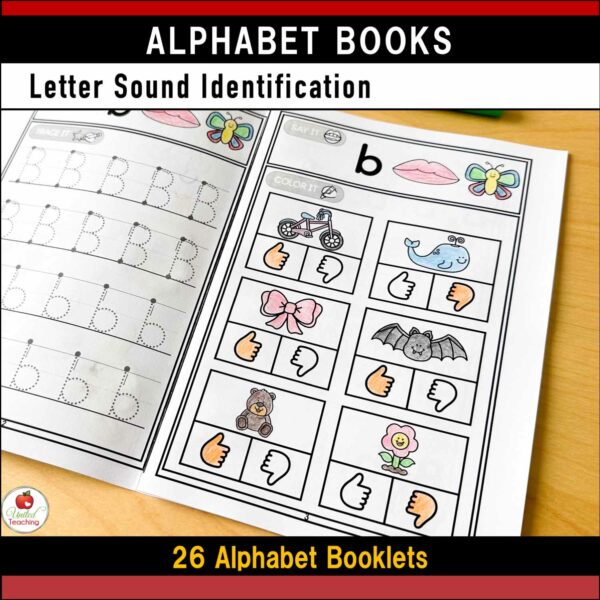 Alphabet Books Bundle Thumbs Up and Thumbs Down Beginning Sounds