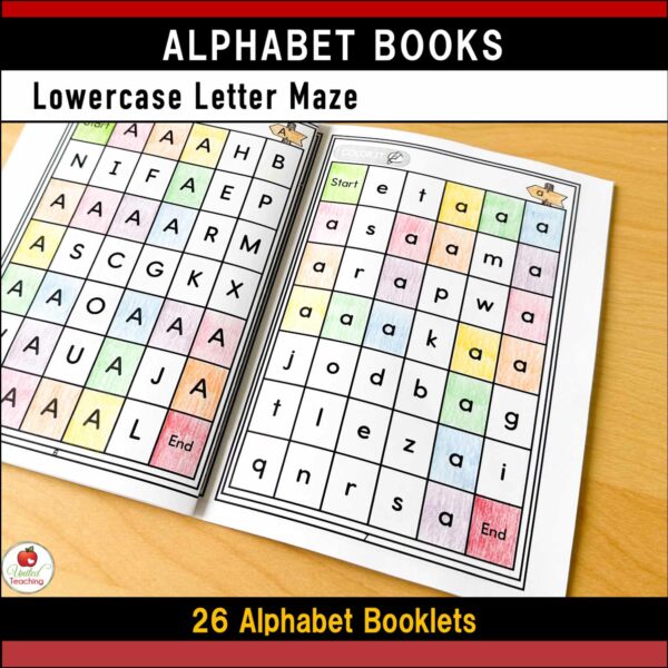 Alphabet Books Bundle Lowercase Letter Maze