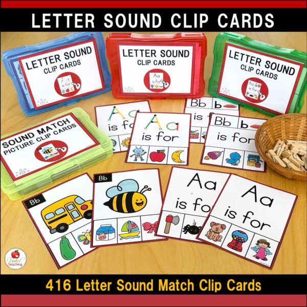 Alphabet Letter Sound Clip Cards Collection