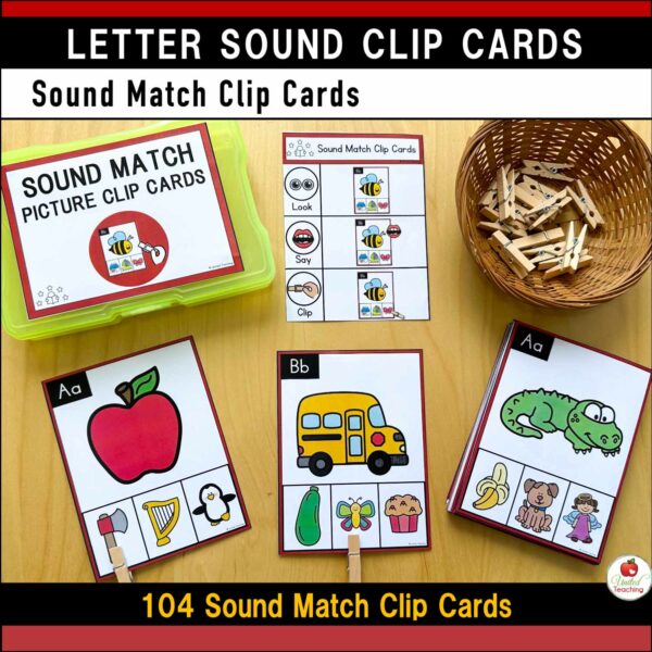 Alphabet Letter Sound Clip Cards Beginning Sounds