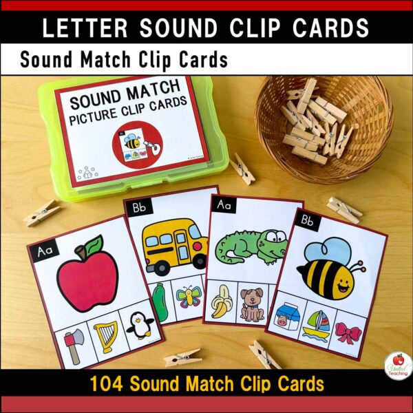 Alphabet Letter Sound Clip Cards Sound Match Clip Cards