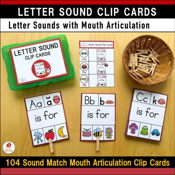 Alphabet Letter Sound Clip Cards with Mouth Articulation