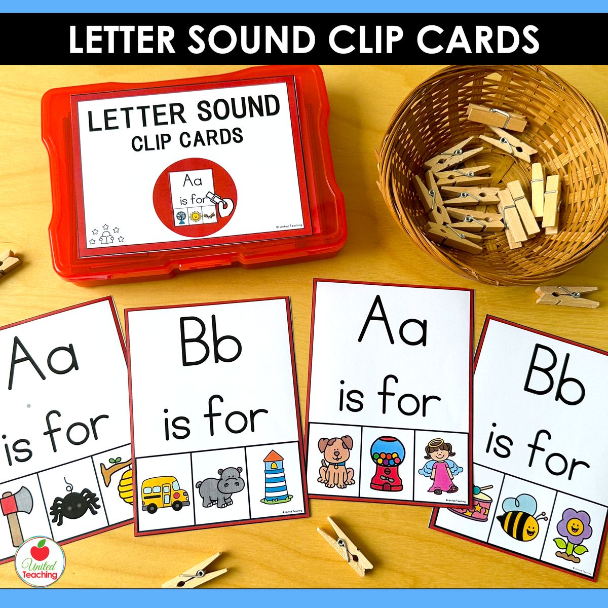 Beginning letter sound clip cards