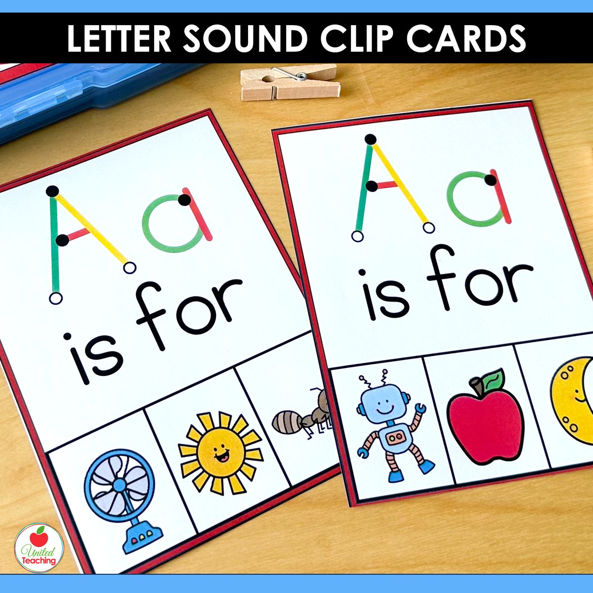 Beginning sound clip card with letter formation