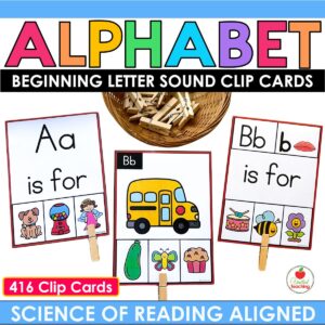 Alphabet Beginning Sound Letter Clip Cards