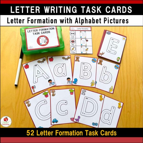 Alphabet Letter Writing Task Cards Letter Formation Task Cards