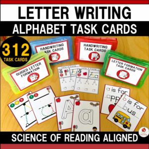 Alphabet Letter Writing Task Cards Cover