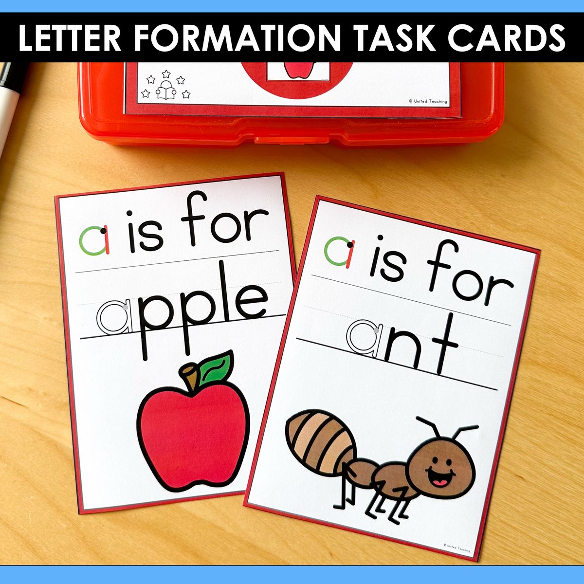 Alphabet Letter Formation and Tracing Task Cards