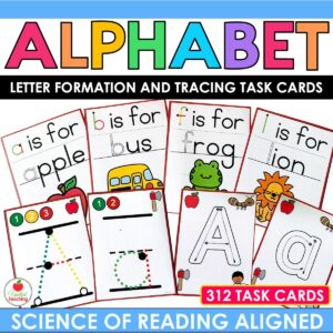 Alphabet Letter Formation and Tracing Task Cards