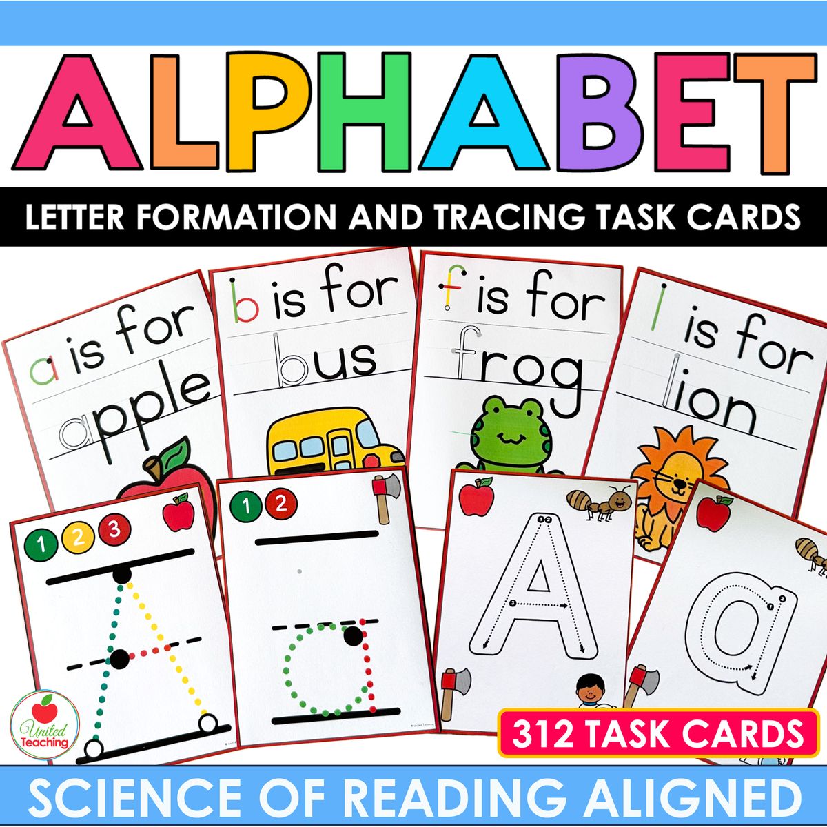 Alphabet Letter Formation and Tracing Task Cards
