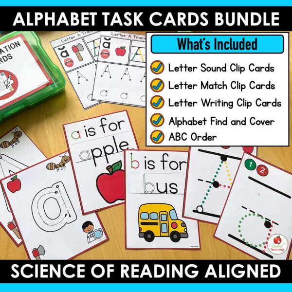 Alphabet Task Cards Bundle - Image 2