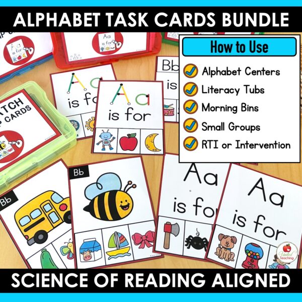 Alphabet Task Cards Bundle - Image 3