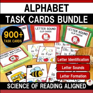 Alphabet Task Cards Bundle Cover
