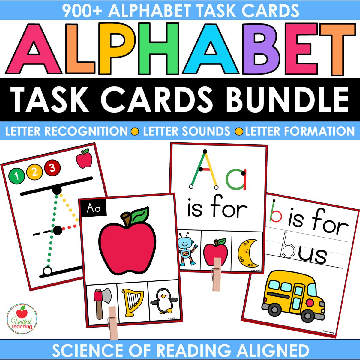 Alphabet Letter Task Cards Bundle