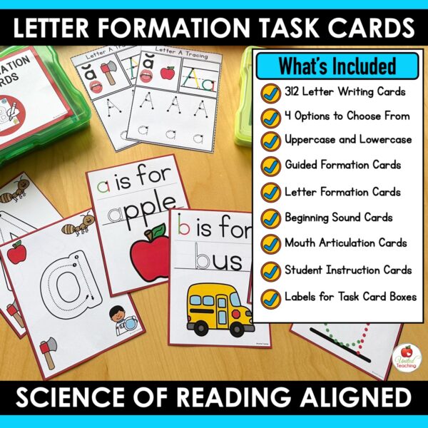 Alphabet Letter Tracing Task Cards - Image 2