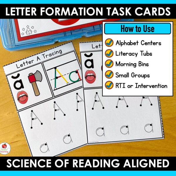 Alphabet Letter Tracing Task Cards - Image 3