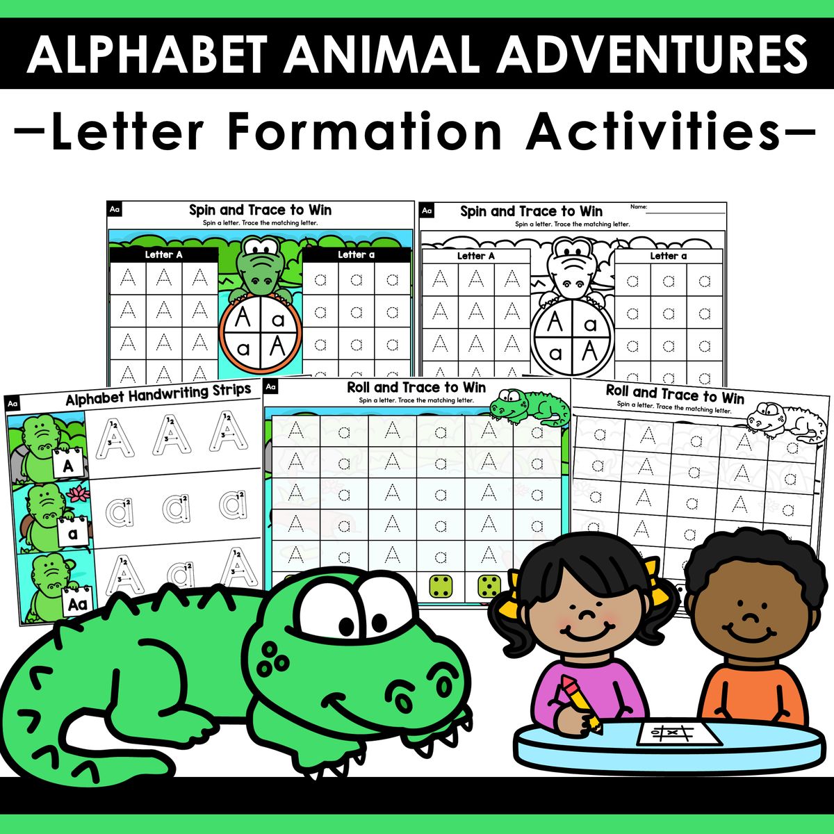 Alphabet Animal Adventures Letter A Formation Activities
