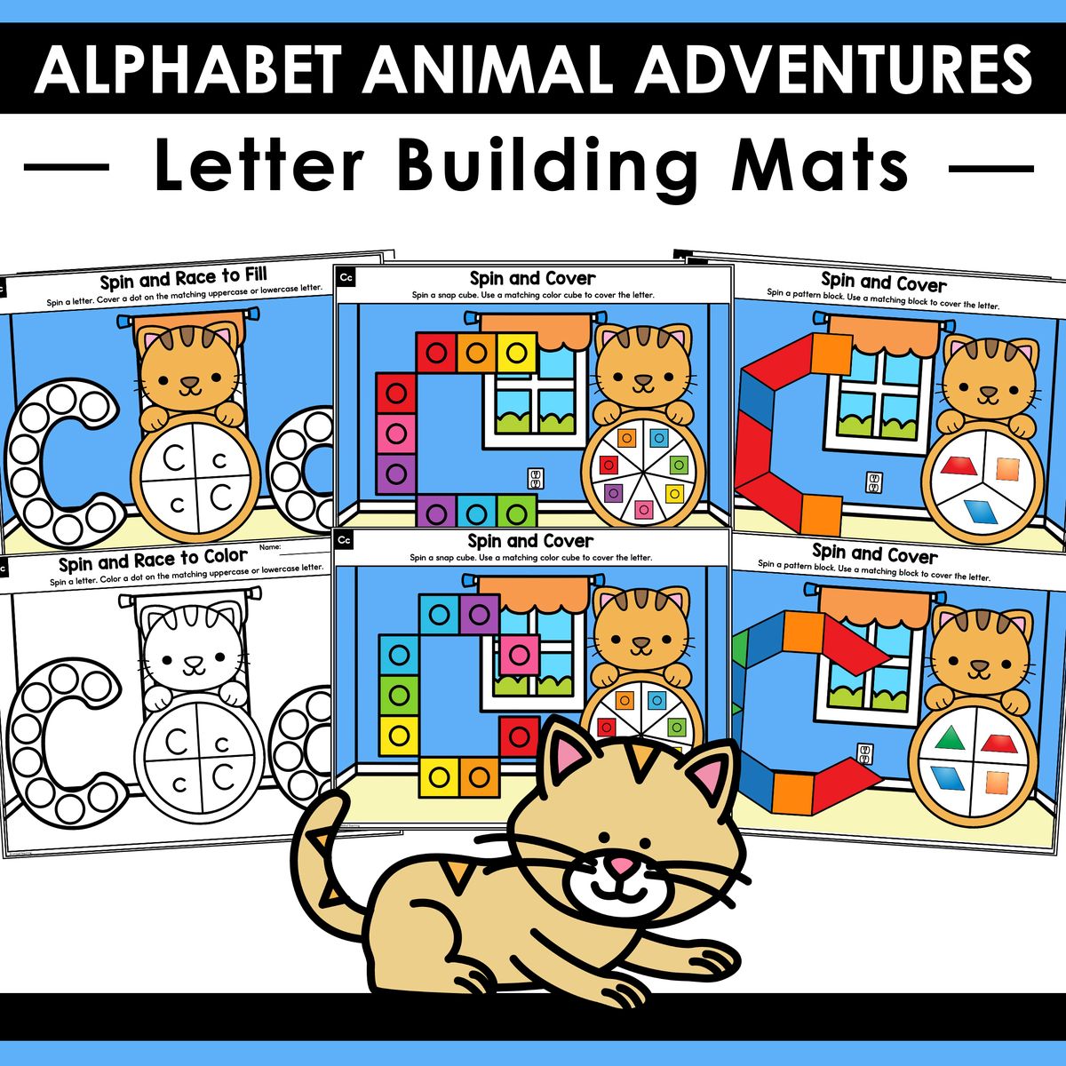 Alphabet Animal Adventures Letter C Building Mats
