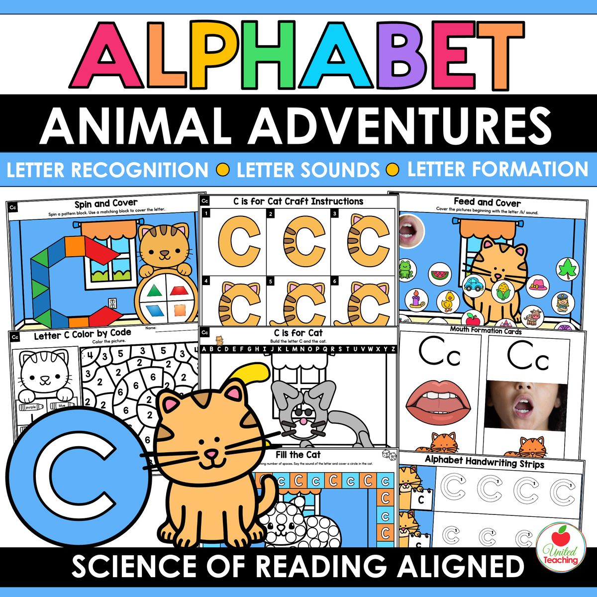 Alphabet Animal Adventures Letter C packet