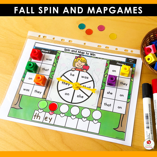 Fall Spin and Map Editable Partner Sight Word Games - Image 5