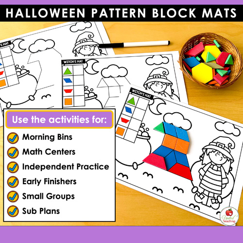 Halloween Pattern Block Mats Packet - Image 3