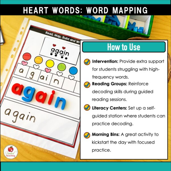 Heart Word Mapping Mats and Cards - Image 3