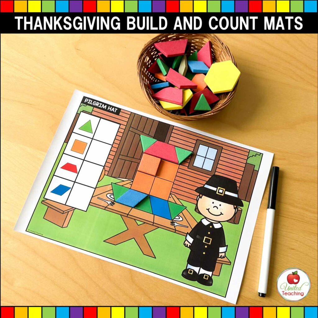 Thanksgiving Pattern Block Mats Packet - United Teaching