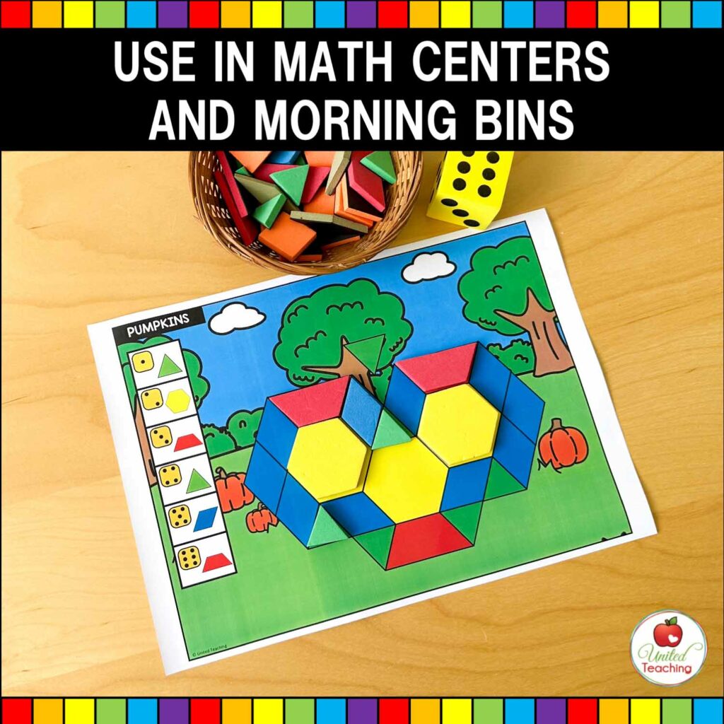 Thanksgiving Pattern Block Mats Packet - United Teaching